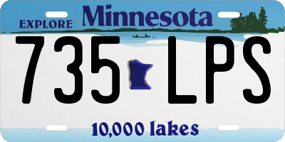 MN license plate 735LPS