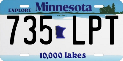 MN license plate 735LPT