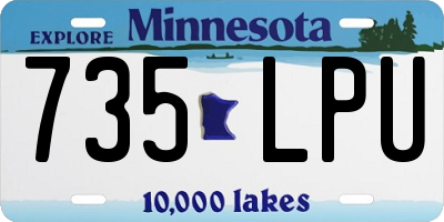 MN license plate 735LPU