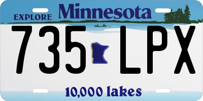 MN license plate 735LPX