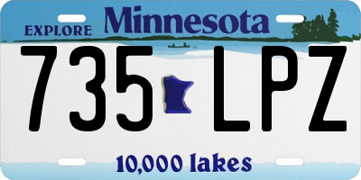 MN license plate 735LPZ