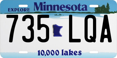 MN license plate 735LQA
