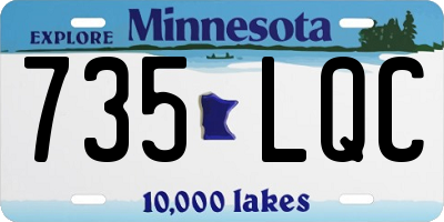 MN license plate 735LQC