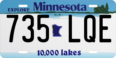 MN license plate 735LQE