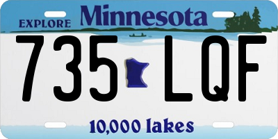 MN license plate 735LQF