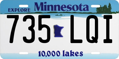 MN license plate 735LQI