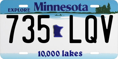 MN license plate 735LQV
