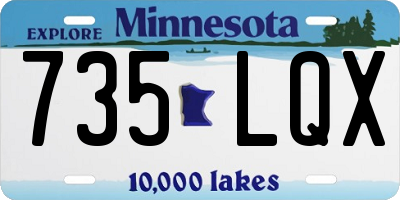 MN license plate 735LQX