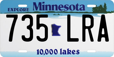 MN license plate 735LRA