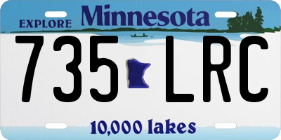 MN license plate 735LRC