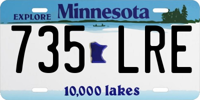 MN license plate 735LRE