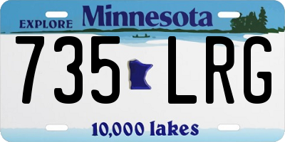 MN license plate 735LRG