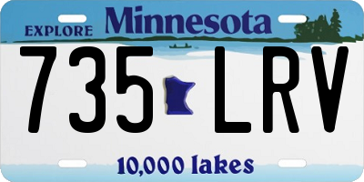 MN license plate 735LRV