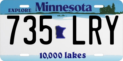 MN license plate 735LRY
