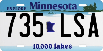 MN license plate 735LSA