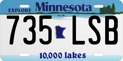 MN license plate 735LSB