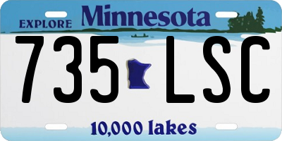 MN license plate 735LSC