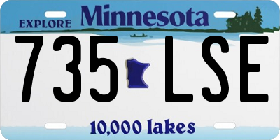 MN license plate 735LSE