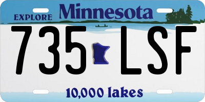 MN license plate 735LSF
