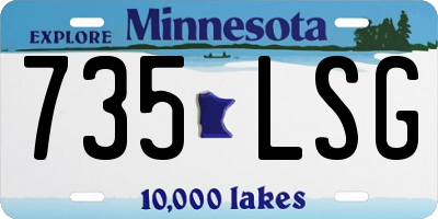 MN license plate 735LSG
