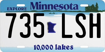 MN license plate 735LSH