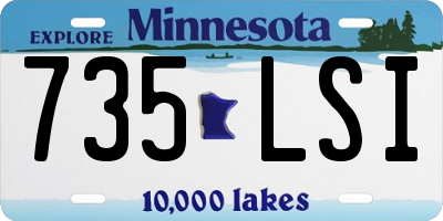 MN license plate 735LSI