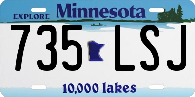 MN license plate 735LSJ