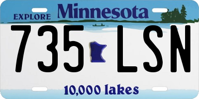 MN license plate 735LSN