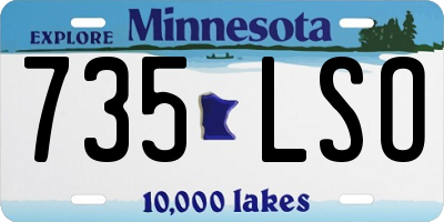 MN license plate 735LSO