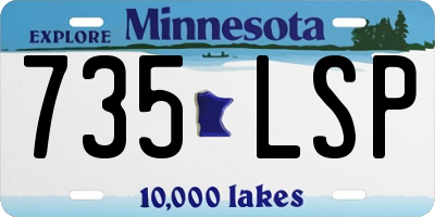 MN license plate 735LSP