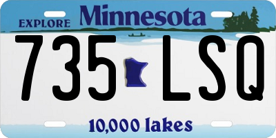 MN license plate 735LSQ