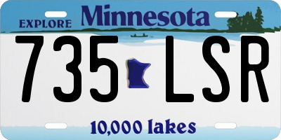 MN license plate 735LSR