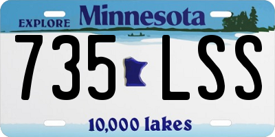 MN license plate 735LSS