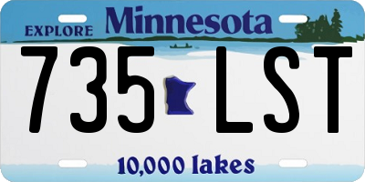 MN license plate 735LST