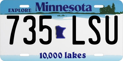 MN license plate 735LSU