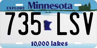MN license plate 735LSV