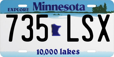 MN license plate 735LSX