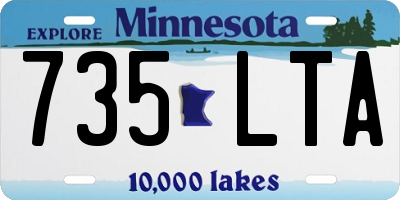 MN license plate 735LTA