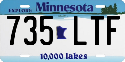 MN license plate 735LTF