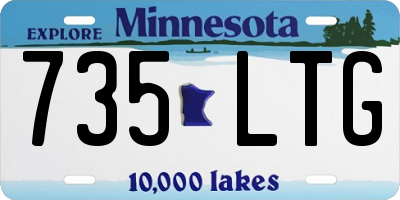 MN license plate 735LTG