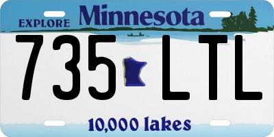 MN license plate 735LTL