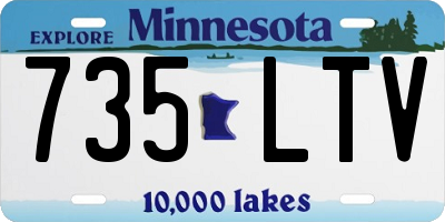 MN license plate 735LTV