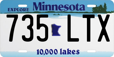 MN license plate 735LTX