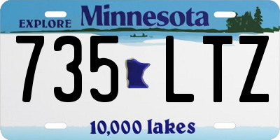 MN license plate 735LTZ