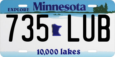 MN license plate 735LUB