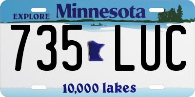 MN license plate 735LUC