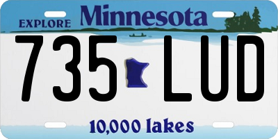 MN license plate 735LUD