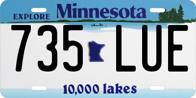 MN license plate 735LUE