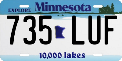 MN license plate 735LUF