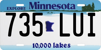 MN license plate 735LUI